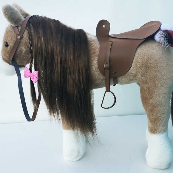 Brand new premium horse toy with brush, hair clip and blanket - Picture 5 of 5